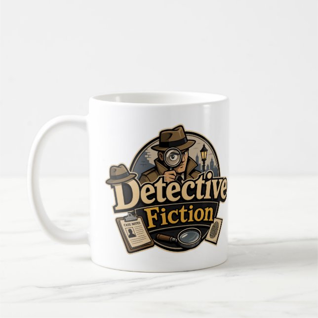 Caneca De Café Amante do Gênero Ficção Policial (Esquerda)