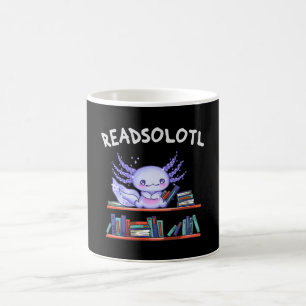 Caneca De Café Amante do Livro Readsolott Funny Axolotl