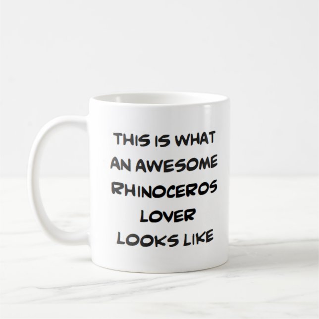 Caneca De Café amante do rinoceronte, incrível (Esquerda)