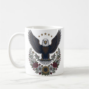 Caneca De Café Amante do Vinho Tinto e Azul Patriótico