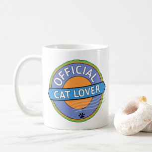 Caneca De Café Amante Oficial de Gatos