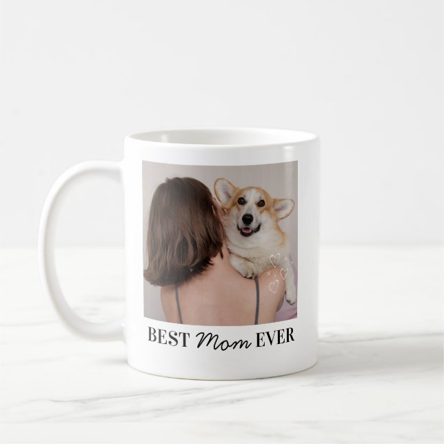 Caneca De Café Amante Simples de Cachorros | a vida é melhor com  (Esquerda)