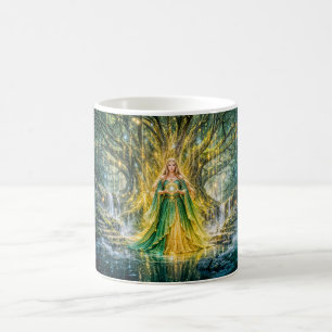 Caneca De Café Amante Sob a Árvore do Mundo – Magia Fantasia Ar