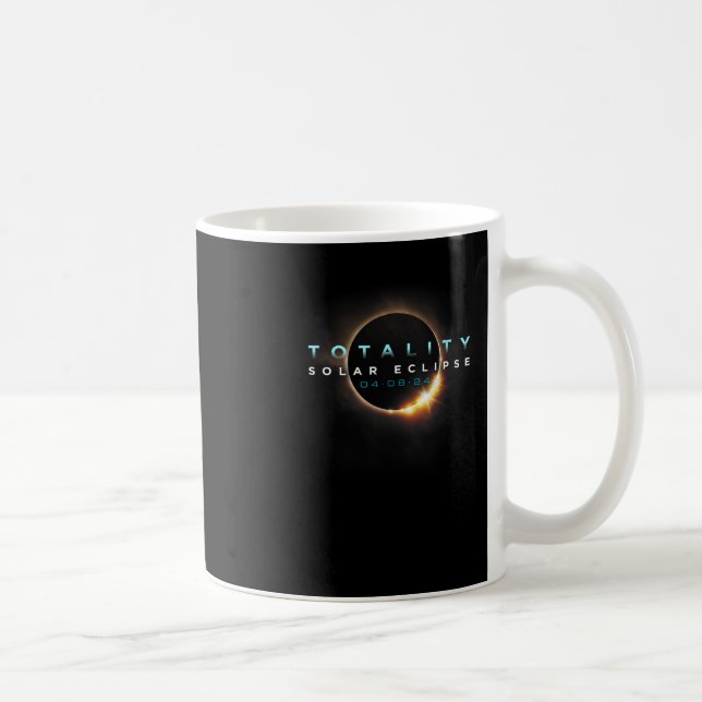 Caneca De Café Amantes da Astronomia! Total do Eclipse Solar 2024 (Direita)