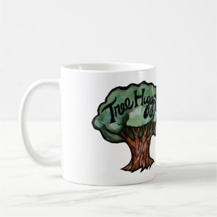 Caneca De Café Amantes da Natureza Verde do Hugger Árvore