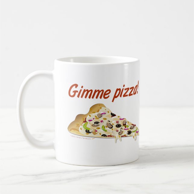 Caneca De Café Amantes da pizza da pizza de Gimme (Esquerda)