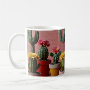 Caneca De Café Amantes de cactos em flor