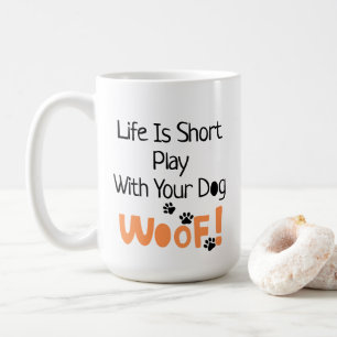 Caneca De Café Amantes de Cães Engraçados Tipografia Caprichosa C