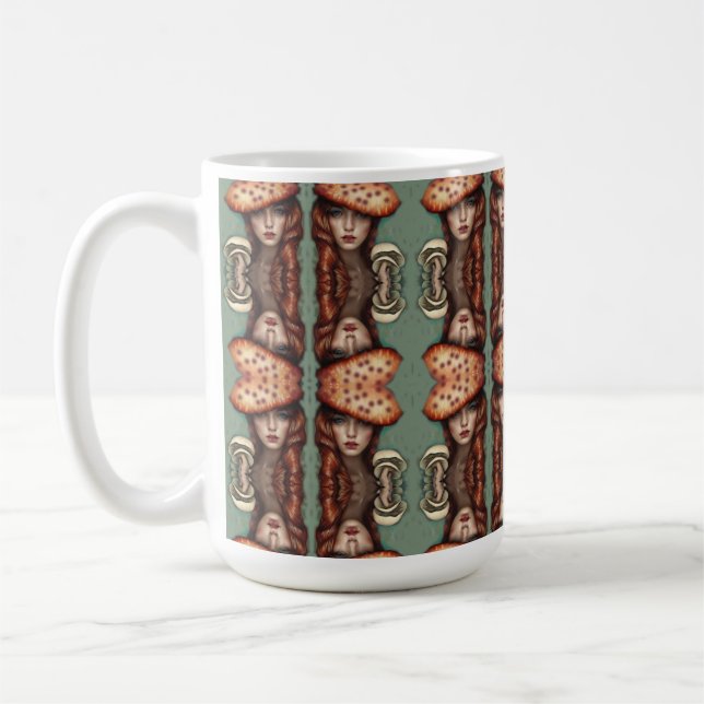Caneca De Café amantes de cogumelos divertidos e caprichosos  (Esquerda)