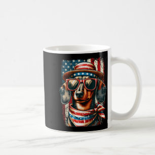Caneca De Café Amantes de Dachshund Bandeira Americana Patriótica