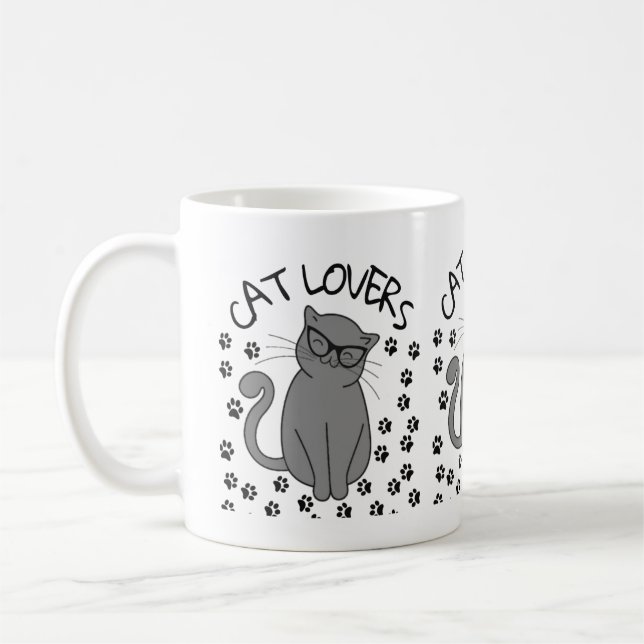 Caneca De Café Amantes de gatos (Esquerda)