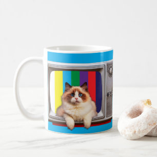 Caneca De Café Amantes de Gatos na Televisão, Espectadores de Tel