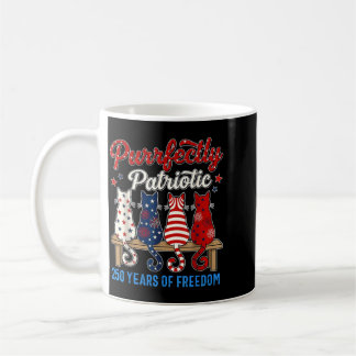 Caneca De Café Amantes de Gatos no Dia 4 de Julho Perfeitamente P