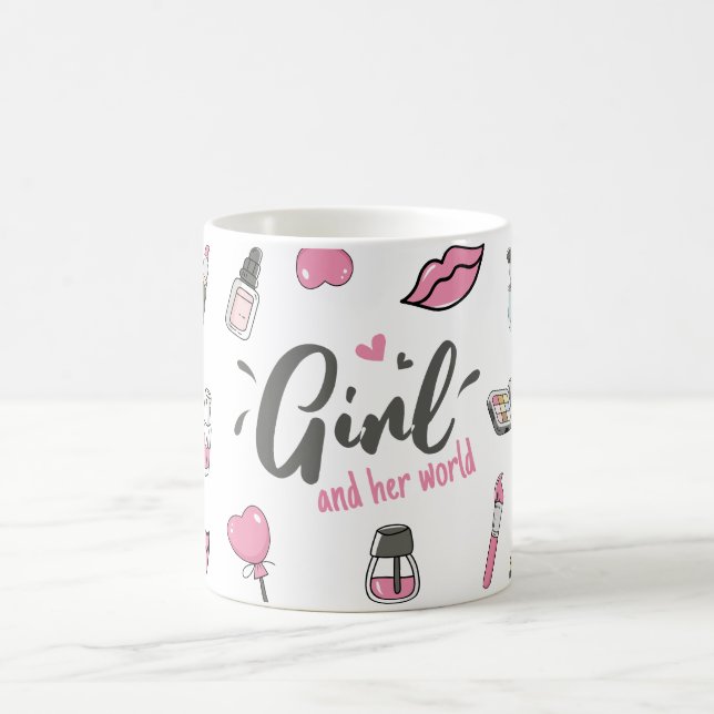 Caneca De Café Amantes de Maquiagem Glamourosa  (Centro)