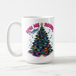Caneca De Café Amantes de Música Árvore de Natal Vinil