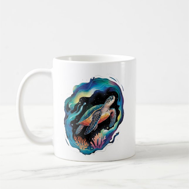 Caneca De Café Amantes de os animais do Oceano de Tartaruga Marít (Esquerda)