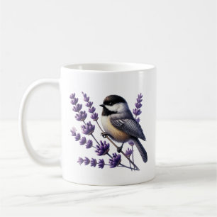 Caneca De Café Amantes de passarinhos cute chickadee adicionam mo