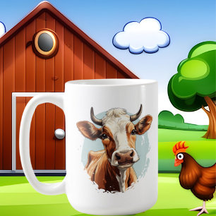 Caneca De Café amantes de vacas bonitas adicionam monograma