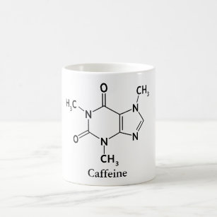 Caneca De Café Amantes do café da química da molécula da cafeína
