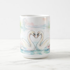 Caneca De Café Amantes do Cisne - Dia dos Namorados