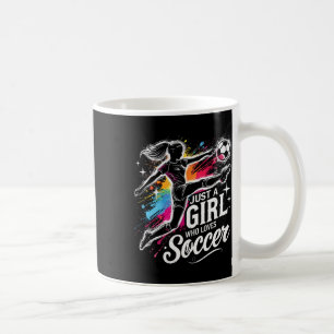 Caneca De Café Amantes do Futebol Apenas Uma Garota Que Ama Futeb