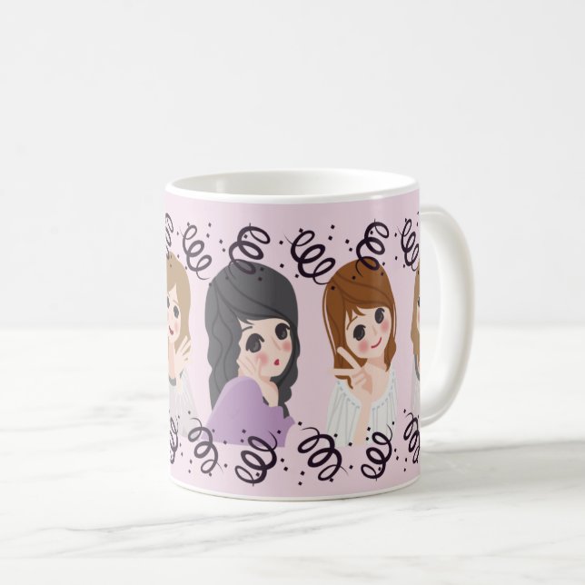 Caneca De Café Amantes e entusiastas da mídia social (Frente Esquerda)