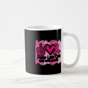 Caneca De Café Amar Cancer de fita rosa claro Sensibilização 2