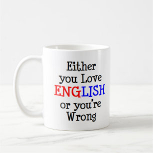 Caneca De Café amar inglês ou