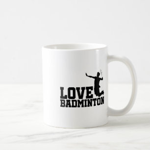 Caneca De Café Amar Jogador Gráfico de Badminton Jogador de Shutt