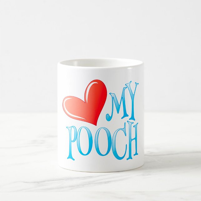 Caneca De Café Amar Meu Pooch (Criador carregado)