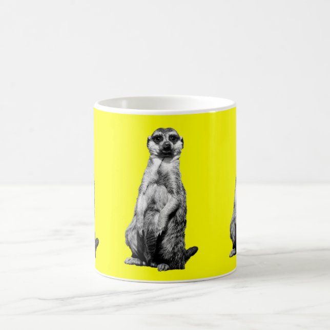 Caneca de café amarela de Meerkat (Centro)