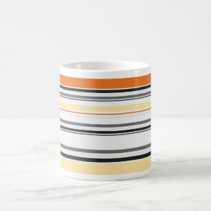 Caneca De Café Amarelo, Cinza, Laranja, Creme Retro-Strike