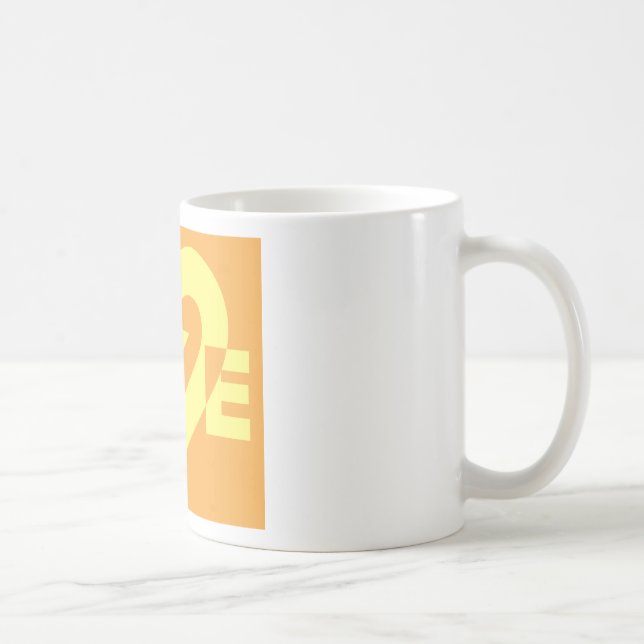 Caneca De Café Amarelo de Amor em Laranja (Direita)