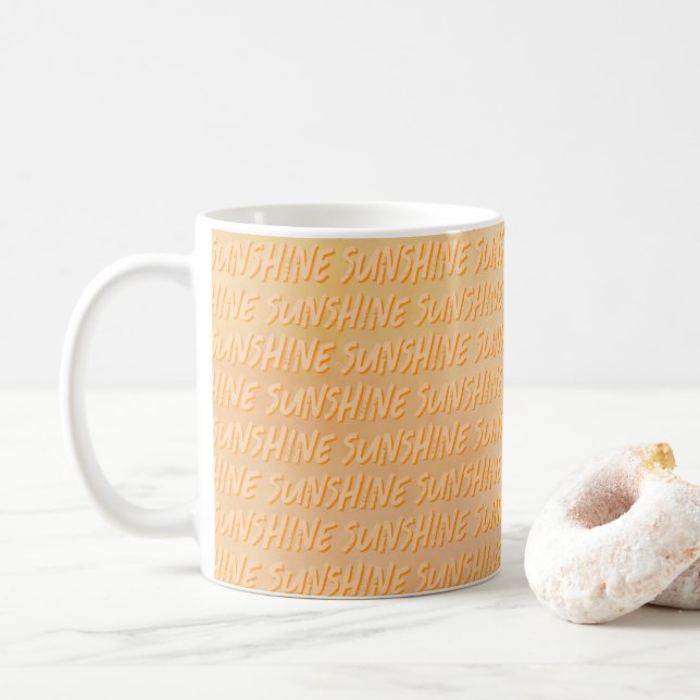 Caneca De Café Amarelo - Dia de os namorados castanho (Com Donut)
