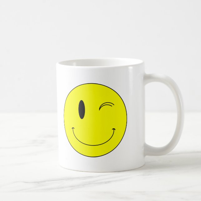 Caneca De Café Amarelo do KRW que pisc a cara (Direita)