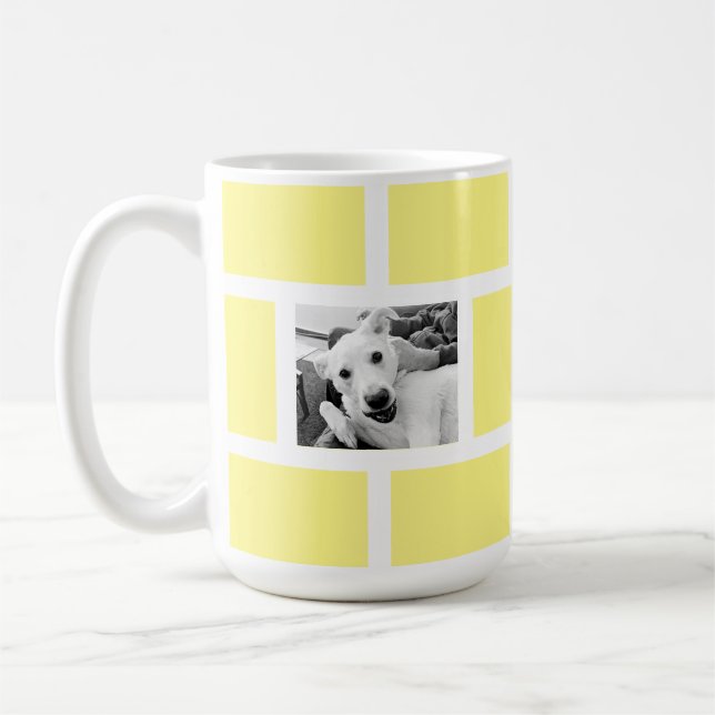 Caneca De Café Amarelo - Duas Fotografias Moderna Praça Design Fu (Esquerda)