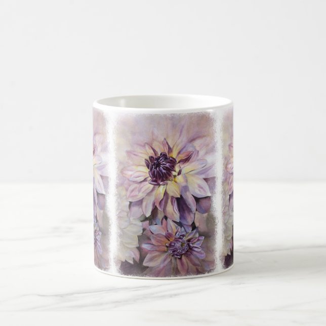 CANECA DE CAFÉ AMARELO E PURPLE DAHLIAS CLASSIC MUG (Centro)