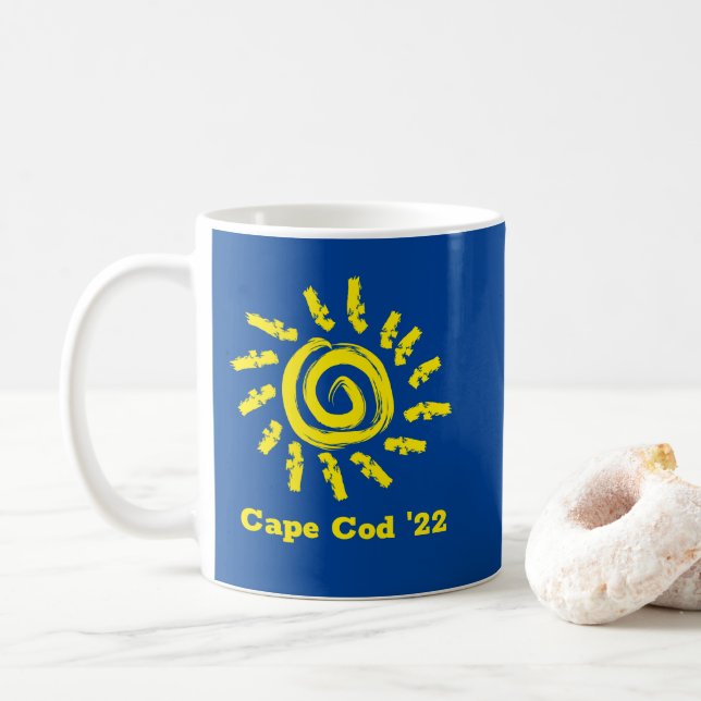 Caneca De Café Amarelo-escuro a frio na mug de Souvenir personali (Com Donut)