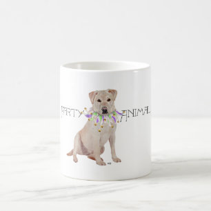 Caneca De Café Amarelo Labrador Festa Animal