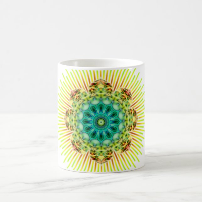 Caneca De Café Amarelo Mandala (Centro)