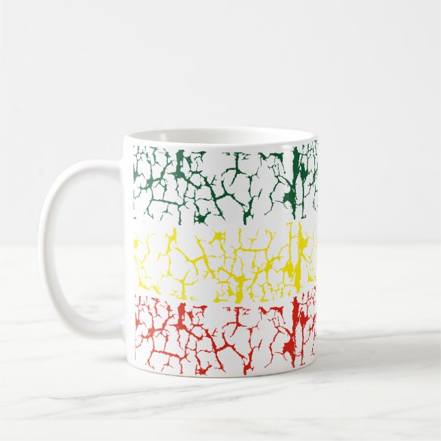 Caneca De Café Amarelo Verde. Vermelha (Esquerda)