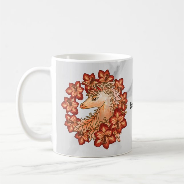 Caneca De Café Amaryllis Unicorn (Esquerda)