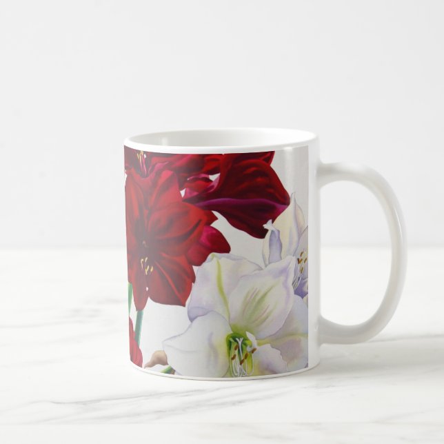 Caneca De Café Amaryllis vermelho e branco 2008 (Direita)