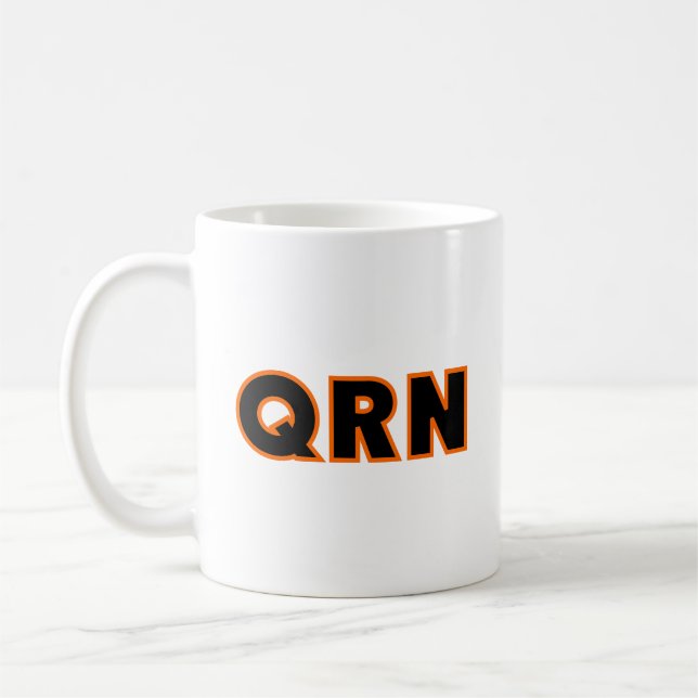 Caneca De Café Amateur Ham Radio QRN (Esquerda)