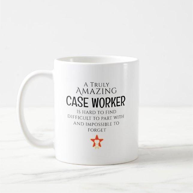 Caneca De Café Amazing Case Worker Hard To Find Personalized Gift (Esquerda)