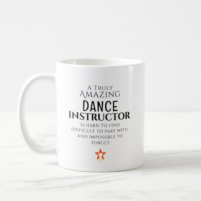 Caneca De Café Amazing Dance Instructor Hard To Find Personalized (Esquerda)