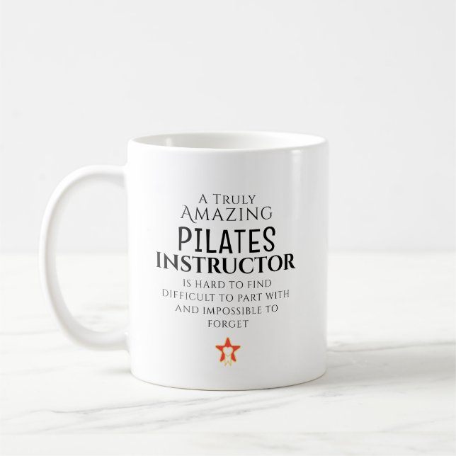 Caneca De Café Amazing Pilates Instructor Hard To Find Custom  (Esquerda)