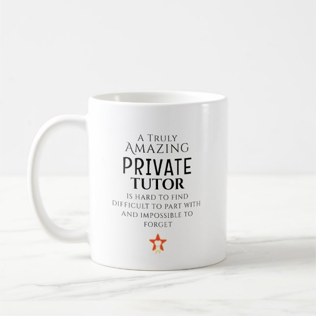 Caneca De Café Amazing Private Tutor Hard To Find Custom  (Esquerda)