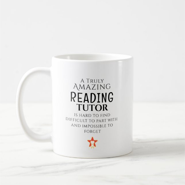 Caneca De Café Amazing Reading Tutor Hard To Find Custom  (Esquerda)