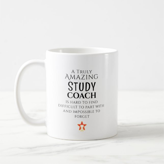 Caneca De Café Amazing Study Coach Hard To Find Personalized  (Esquerda)